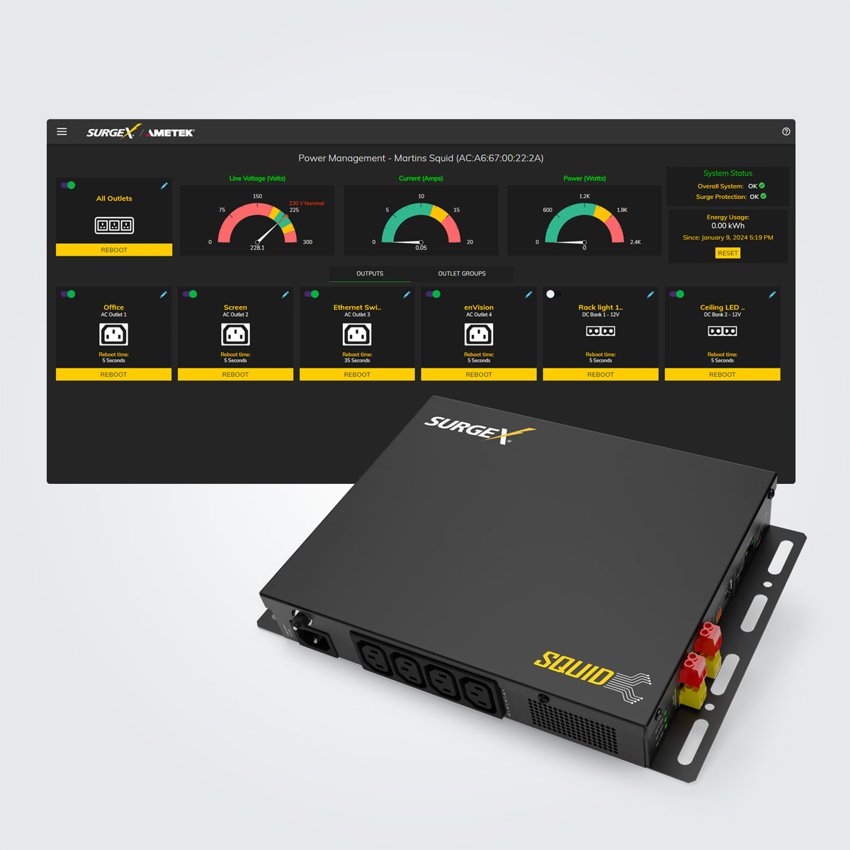 Power Surge Gel DX 2個セット新品未使用品 SurgeX SA-1810 STANDALONE Power Surge Protector & Conditioner